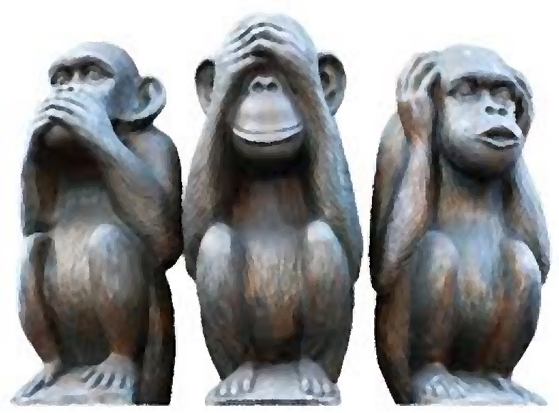 Nic nie widzę, nic nie słyszę, nic nie mówiłem, starożytna zasada każdego wywiadowcy, motto przewodnie jednej z najbardziej znanych agencji wywiadu